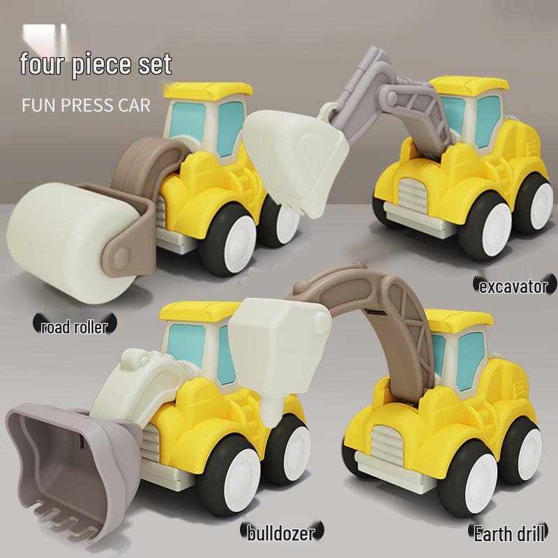 Children's Inertia Construction Vehicle: Small Excavator Model Toy