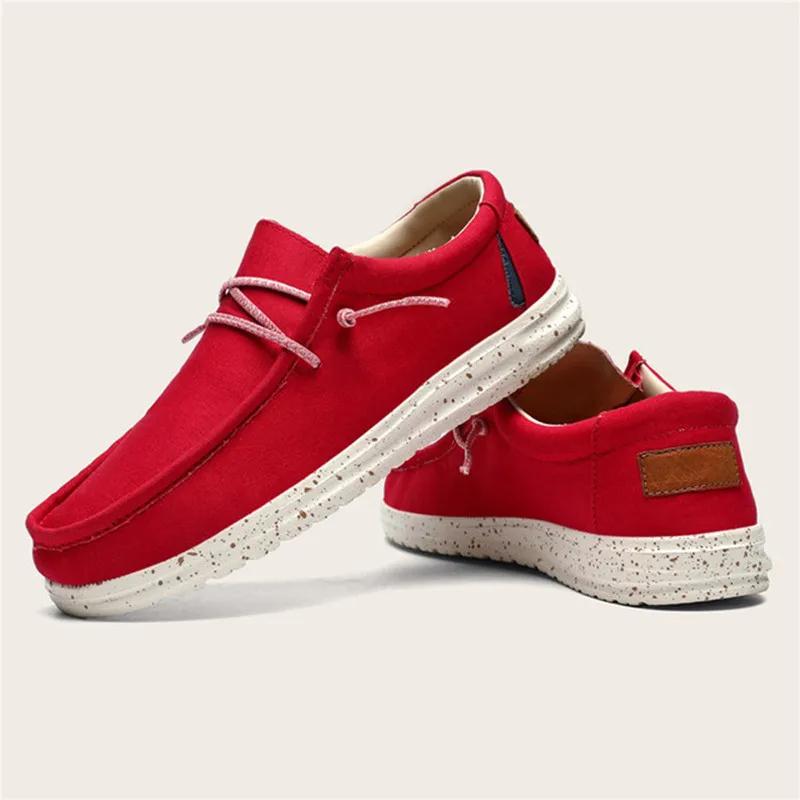 Mode Übergröße 40-48 Herren Freizeitschuhe Flach Outdoor Herren Sneaker Leichtgewichtige Bootsschuhe Fahrmokassins Atmungsaktive Herren Canvas Schuhe