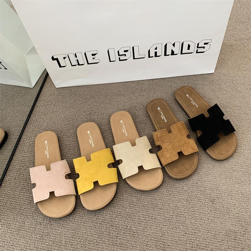 Kényelmes, laza papucsok nyitott orral, új retro cipők 2025, lapos, internetes celebek nyári viselete, egypántos, divatos, sokoldalú női