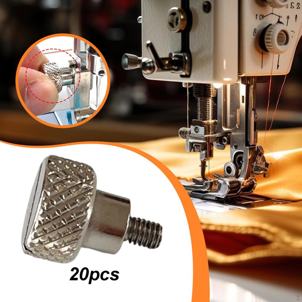 20 Pieces Presser Foot Screw Sewing Machine Change Sturdy Supplies Feet Thumb Screws Stainless Steel