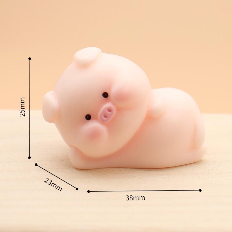 Car Console Cute Mini Pig Figurines - Home Decor Ornaments