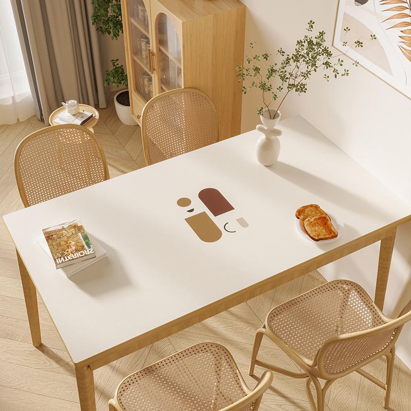 Simple Pvc Waterproof, Oil-Proof, Anti-Scalding, Leave-In Table Mat, Small Fresh Leather Tablecloth, Dining Table Coffee Table Mat