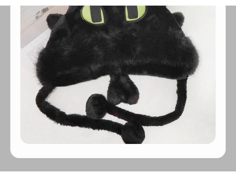 2025 Winter Couple's Warm, Slimming Plush Lei Feng Hat - Cute Light Fury & Night Fury Design for Women