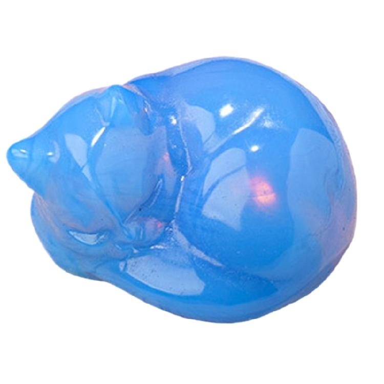 Charme Cristal Chats Sculpture Statue, Figurine Décorative en Pierre Unique Aventurine Artefact Décoratif pour Collections Cadeaux