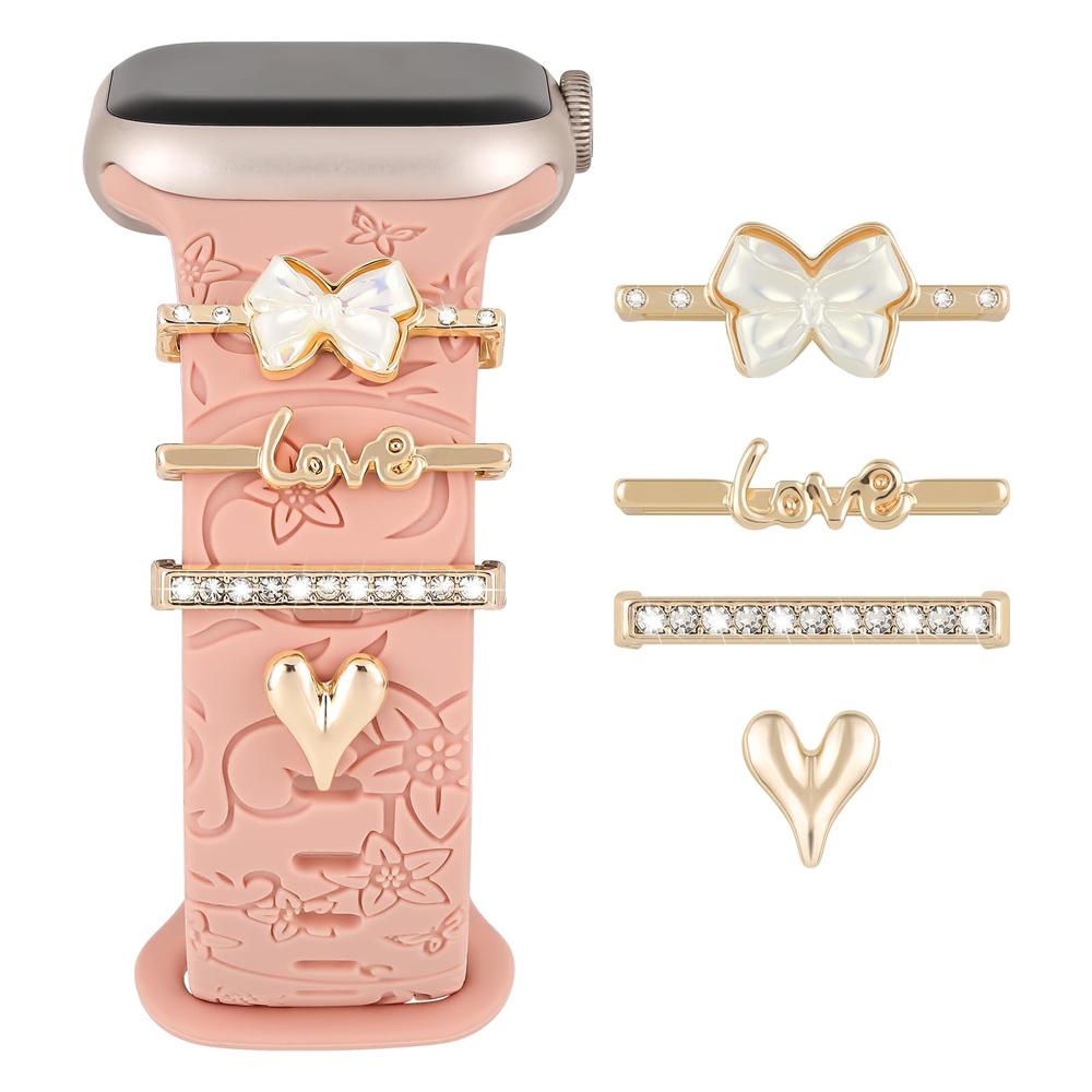Charms for Apple Watch Band Series 11 10 9 8 7 6 SE 42 40 49 41 45 44 mm Decorative Ring Galaxy Watch 4 5 6 7 Strap Accessories