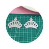 100Pcs Custom Crystal Princess Crown Sparkly Crystal Rhinestones Fashion Cloth Sticker Hair Accessories