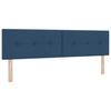 Box Spring Bed with Headboard Blue 200 x 180 cm Fabric