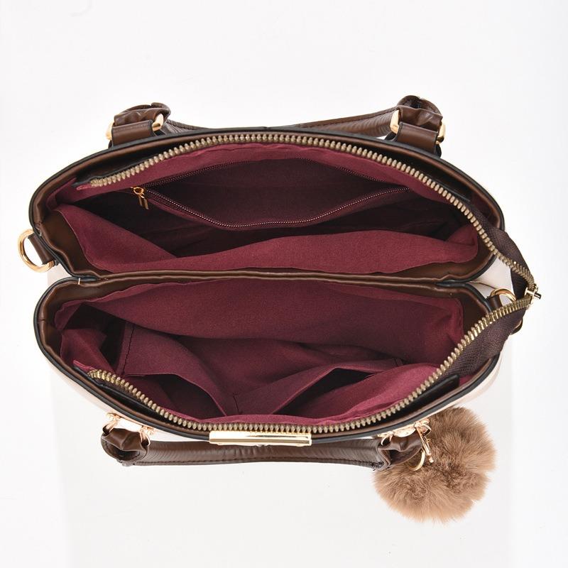 Two-piece Set Womens  Handbag and Wallet Large Capacity One-shoulder Messenger Bag for Fashion Casual Leather Women's Bag