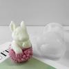 Seifenform DIY Silikonkerzenformen Muschel brechendes Kaninchen geformte Silikon-Tonform Handherstellungsformen Silikonmaterial