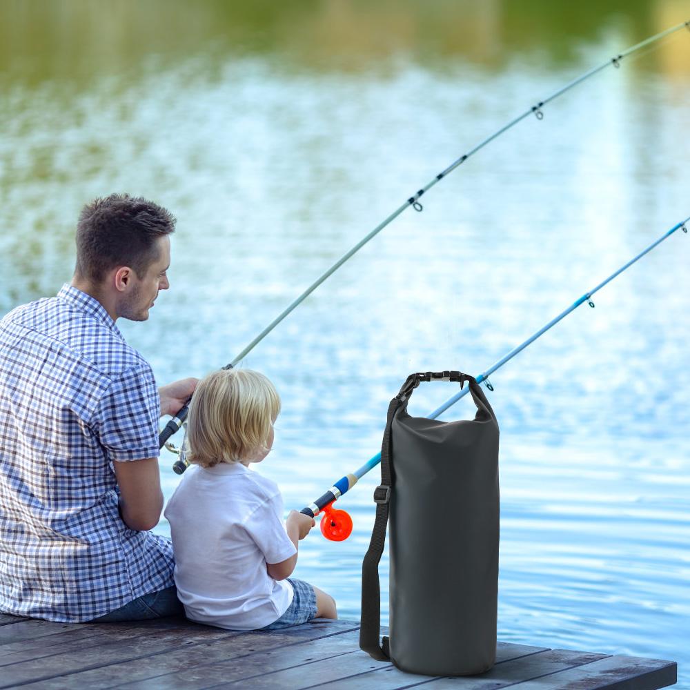 Outdoor PVC Dry Sack Bag Motorcycle Bag 10L 15L 20L 30L Shoulder Bag Diving, Swimming, Hiking Driving Travel Kits