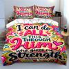 Colorful Christian Bedding Set Philippians 4:13 Bedding set (1 duvet cover, 2 pillowcases, duvet not included)
