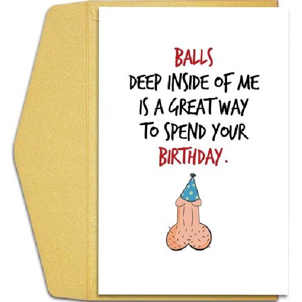 Naughty Birthday Card for Him, Dirty & Funny for Husband, Boyfriend or Fiance