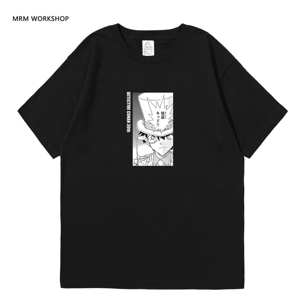 Detektyw Conan Anime Periferyjne Ubrania Krótki Rękaw Kudo Shinichi Amuro Przez Potwór Złodziej Kidd T-Shirt Męski i Damski