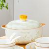 Jingdezhen Nordisk Stil 9-tums Underglasyr Keramik Soppskål
