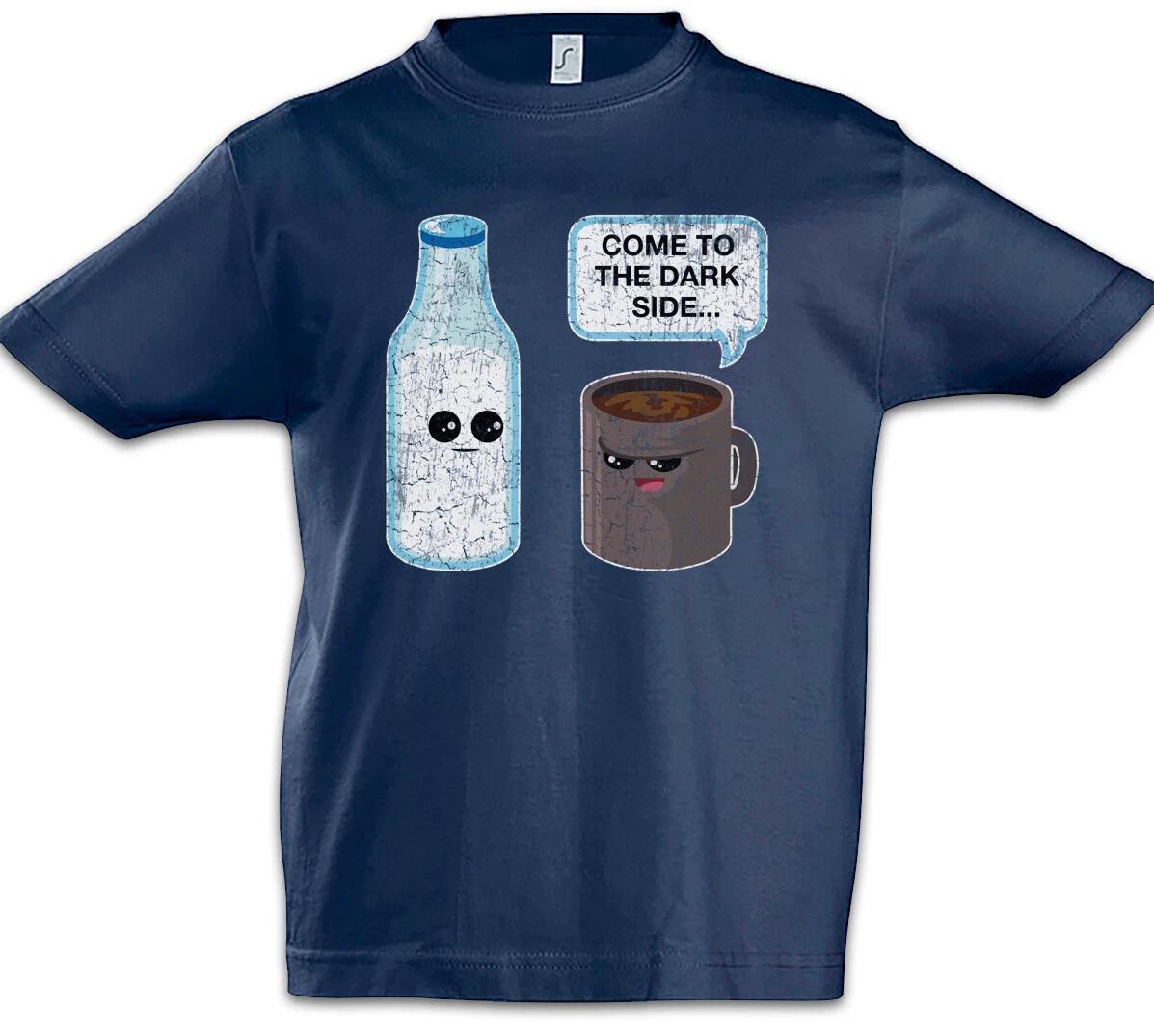 Dark Side Coffee Kids Boys kids boys T-Shirt Star Caffeine Wars Milk Coffee Caffeine 150