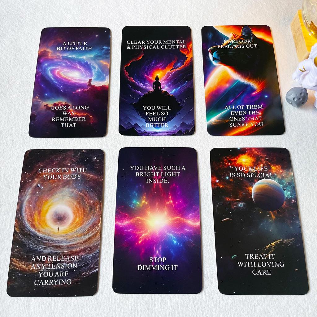 Qcsdckot Higher Self Message Oracle Deck, Cosmic Oracle Cards, Positive Affirmation Cards to Help You Create Your Best Life
