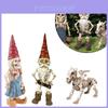 Hand-painted Resin Skeleton Gnome Figurine For Unique Garden And Yard Art Decor