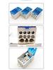 UKK250A Blue Rail-Mounted Single-Pole Distribution Box: High Current, Multiple Outputs