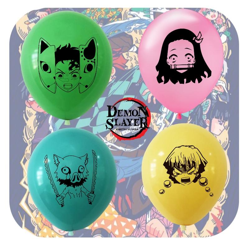 Premium Quality Kimetsu No Yaiba Anime Party Balloons Decorative Latex Balloons
