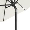 Vidaxl Parasol Ogrodowy Na Stalowym Słupku, Biały, 225X225X212 Cm
