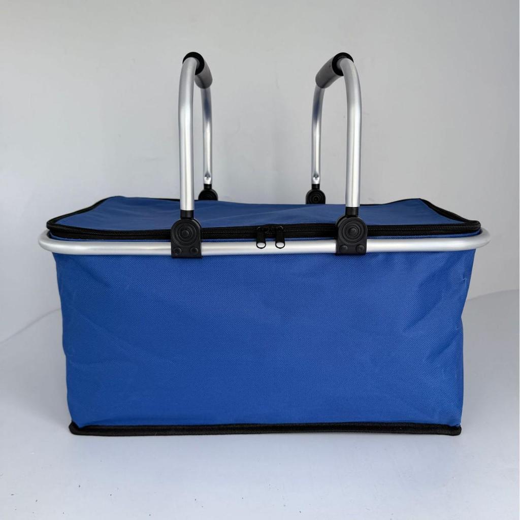 Portable Foldable Insulated Picnic Cooler Bag with Aluminum Foil Thermal Insulation for Camping and Outdoor Use