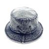 2024 New Design Fashionable Vintage Unisex Casual Fishing Denim Caps Cowboy Washed Denim Jean Bucket Hats