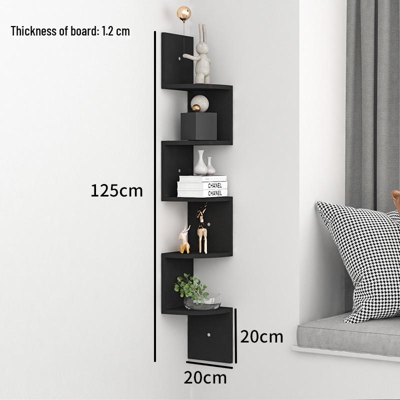 Wall-Mounted Multi-Layer Shelf: Corner Storage and Decoration for Bathroom, Bedroom, and Living Room.