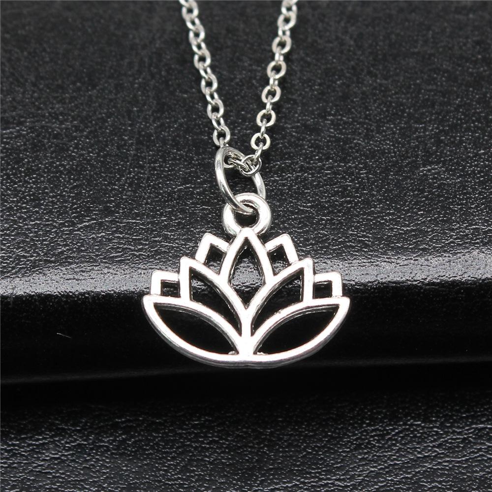 Creativiteit Retro Exquisite Mode Feest Sieraden Accessoires Cadeau Lotusbloem Boeddhistische Yoga Hanger Ketting