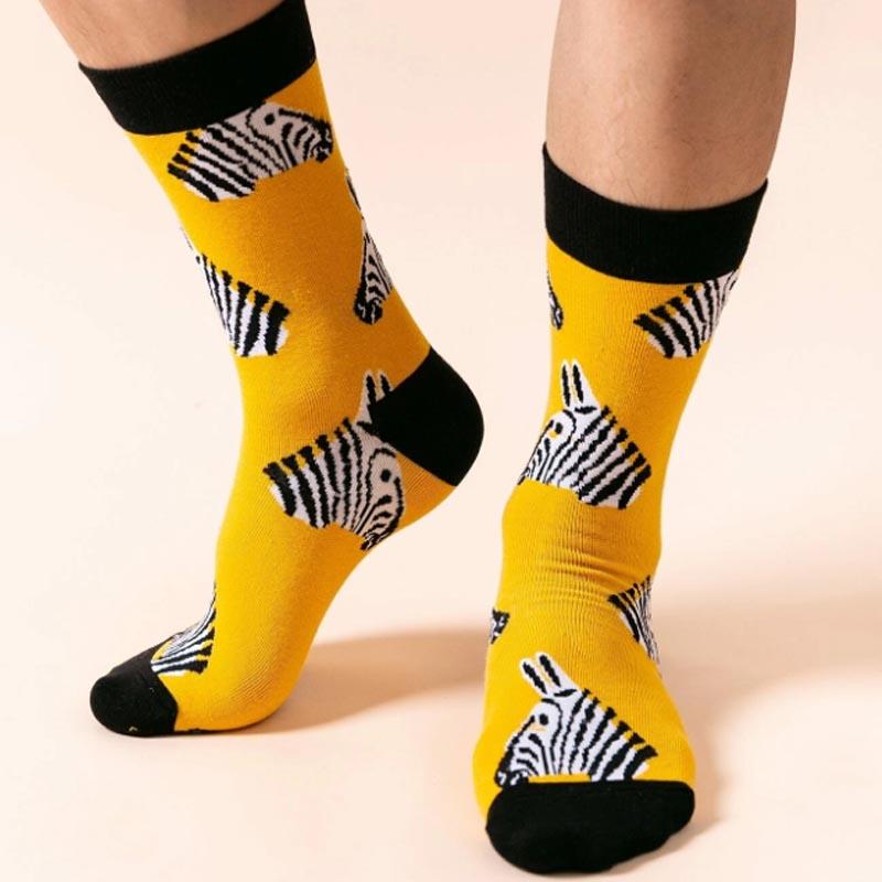 Cute Socks for Men and Women Print Art Painting Food Colorful Bee Skateboard Middle Tube Socks