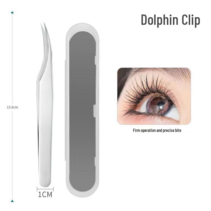 Gold Feather Eyelash Curler & Tweezers Set: Round Head Grafting Clip, Eyelash Blooming Tool for Artists