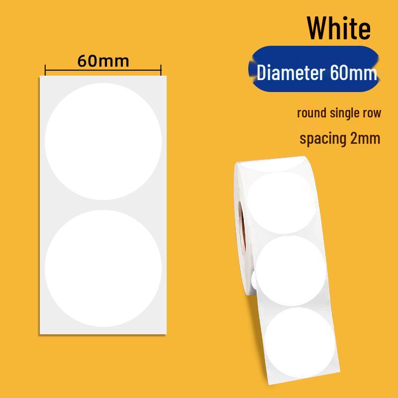 Color Coated Self-Adhesive Barcode Label Paper - Round Stickers In Various Sizes