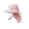 Sun Hats For Men Women Summer Foldable Outdoor Fishing Hat Breathable Wide Brim Bucket Hats With Neck Flap