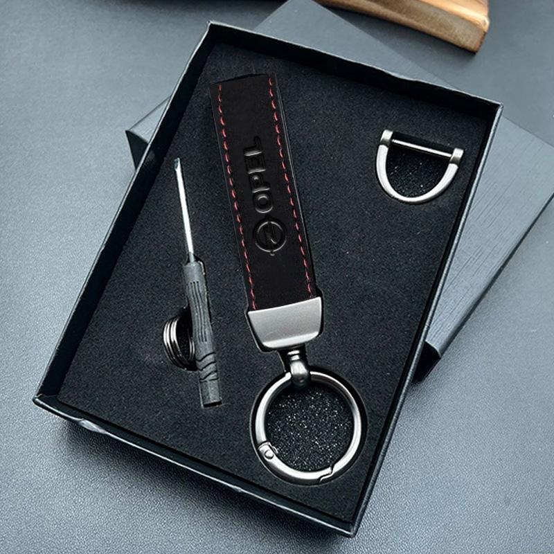 3D Emblem Leather Car Styling Keychain Buckle Key Chain Ring Gift For Opel OPC Astra Insignia Corsa Zafira Meriva Mokka Vivaro