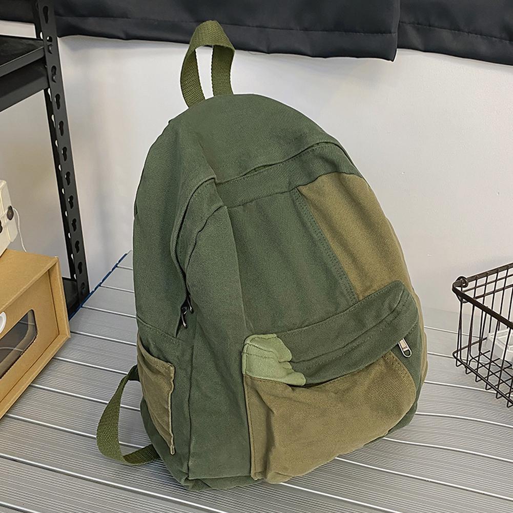 

Large Capacity Travel Book Bags Clashing Colours Men and Women Travel Rucksack Multi-Compartment for Camping/Trekking Schoolbag зелёный