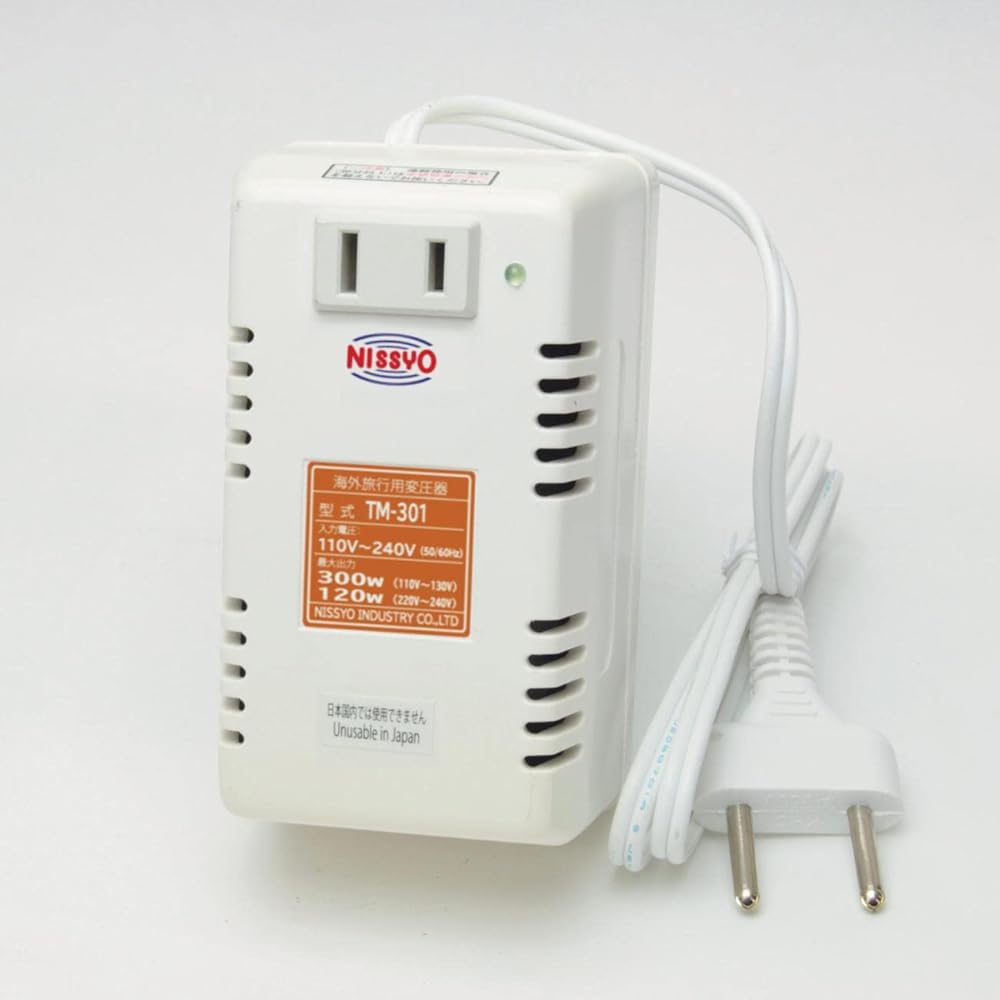 Nissho Kogyo TM-301 Transformer, for International Travel, AC110/220V~AC130/240V (50/60Hz) To AC100V 300/120W
