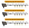 G40 Solar Dimmable LED String Lights for Camping and Courtyard Decoration, Waterproof Large Round Balls