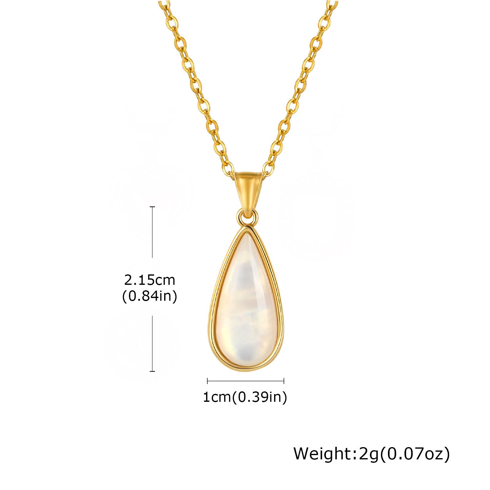 

Trendy Shell Water Drop Pendant Necklace For Women, High Quality Copper Gold Plated Chain Necklace, Fashion Aesthetic Jewelry