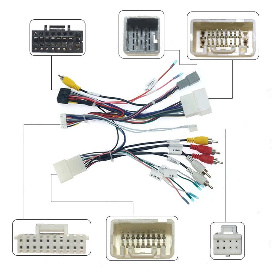 Wire Adapter For Mitsubishi Pajero Car 16 Pin Audio Wiring Harness & Canbus Box