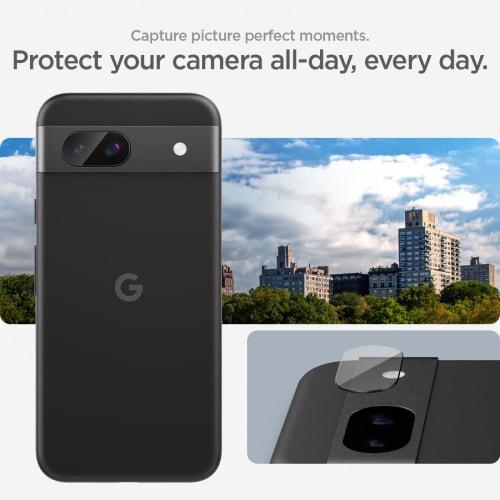 Spigen Google Pixel8a Folie de Sticlă Protecție Obiectiv Cameră Folie Cameră 2 Bucăți Glas tR EZ Fit Optik AGL07465