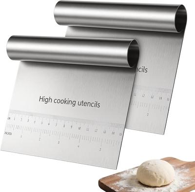 Stainless Steel Pastry Cutter Kitchen Food Scraper Chopper Versatile Kitchen Tool for Butter Baking Bread Cake Pizza and More