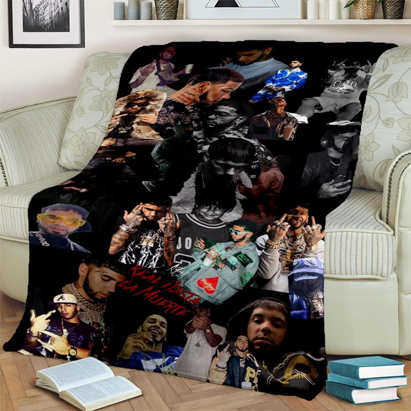 Free Anuel AA Rapero Hip Hop Singer Manta, manta suave para el hogar, dormitorio, cama, sofá, picnic, viaje, oficina, manta para niños
