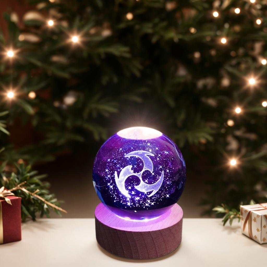 

1pc 3D crystal ball with lightning sculpture, USB night light, suitable for decoration in bedroom and living room, for Father s