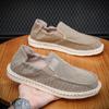 Men's Retro Canvas Shoes Lightweight Soft Sole Loafers 2025 Spring Autumn Round Toe Non-slip Sneakers Zapatillas De Deporte