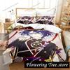 Game Genshin Impact Scaramouche Bedding Set Cartoon Anime Set Adult Kid Bedroom Duvetcover Sets 3D Kawaii