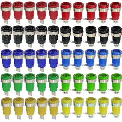 20 Stück Isolierte Sicherheits 32A 4mm Bananenbuchse Klemme 5 Farben Buchsenbuchse Panelmontage Buchse Anschlussklemme Drahtverbinder