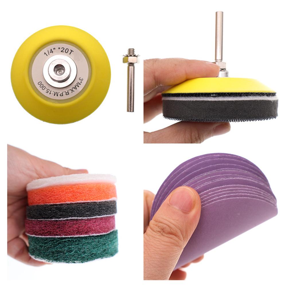 22Pcs Headlight Restoration Kit with Multiple Sandpaper Grades for Clear Car Lights Fast and Easy Polishing Process