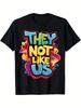 THEY NOT LIKE US T-Shirt Comfortable Short Sleeve Cotton Crew Neck T-Shirt,
