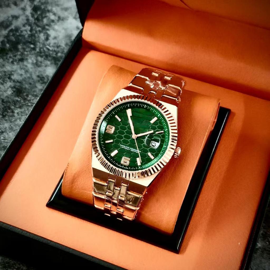 Men's Sport Quartz Watch with Tourbillon Design and Date Display