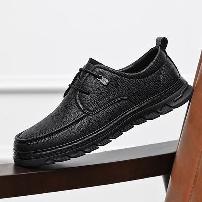Herren Lederschuhe Schnürhalbschuhe Frühling Herbst Neue Bequeme Atmungsaktive Einzigartige Einfache Casual herren schwarze büro Schuhe