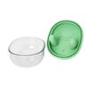 Snack Container with Finger Lid Double Finger Slots Portable Food Storage Cup for Travel Outdoor Green